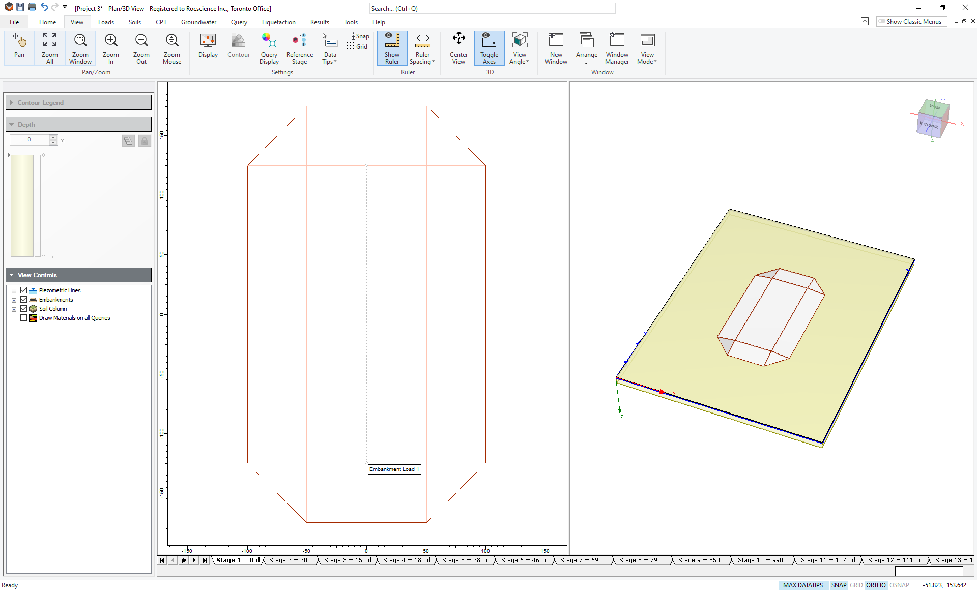 Plan Vew of Embankment